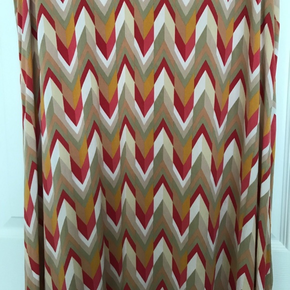 Charlie B Geometric Patterned Shift Maxi Dress XL Chevron Herringbone Abstract - Picture 4 of 9